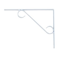 Cantoneira Branca Suporte de Parede Prateleira em S 25x20cm - 1 Cantoneira Branca Suporte de Parede Prateleira em S 25x20cm - 1