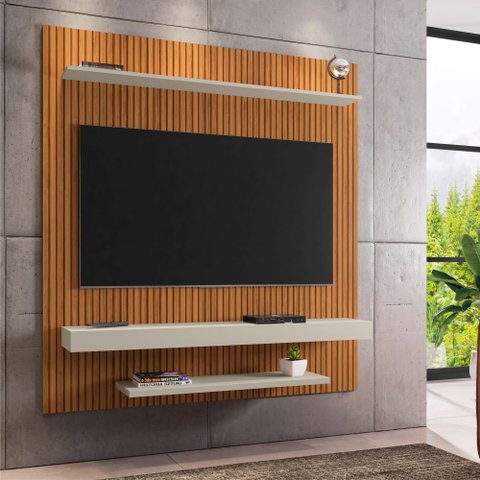 Painel para Tv 60" Paris Ripado Off White
