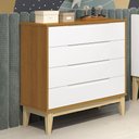 Ver imagem 2 de Cômoda Gaveteiro Classic Elfe Branco Acetinado Savana Natural - Reller