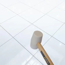 Ver imagem 5 de Kit 3 Ferramentas-1 Desempenadeira Dentada Aço+1 Marreta Borracha Branca 60mm+1 Marreta 40mm