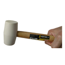 Ver imagem 6 de Kit 3 Ferramentas-1 Desempenadeira Dentada Aço+1 Marreta Borracha Branca 60mm+1 Marreta 40mm