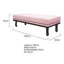 Ver imagem 3 de Kit Cabeceira E Calçadeira King Orlando 195cm Rosa Bebê