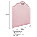 Ver imagem 4 de Kit Cabeceira E Calçadeira King Orlando 195cm Rosa Bebê