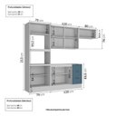 Ver imagem 4 de Cozinha Compacta Planejada 4 Peças 1 Paneleiro Torre Quente 2 Aéreos 1 Balcão Soho CabeCasa MadeiraOriginals Azul/Branco