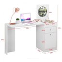 Ver imagem 7 de Escrivaninha Mesa Escritório Penteadeira 1 Porta 1 Gaveta Capricho Espresso Móveis