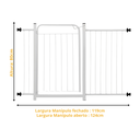 Ver imagem 2 de Grade Proteção Segurança Portão Pet 80cm Branco Bebê Cão com Extensor 1 de 10cm e 1 de 40cm Itagold