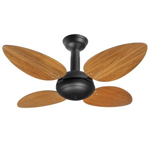 Ventilador de Teto Office Jet Venti-Delta Preto 4Pás Freijó 220V+Controle