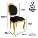 Ver imagem 2 de 4 Cadeira Medalhao Madeira Maciça Design Ingles Luxo Poltrona Entalhada Renascentista Natural Ingles