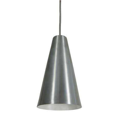 Pendente Cônico Luminária de Teto 26 Cm Moderno Escovado