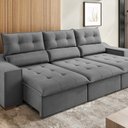 Ver imagem 1 de Sofá Retrátil e Reclinável com Pillow Top, 5 Lugares, 2,90m, Bellory.