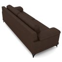 Ver mais imagens de Sofá Living 4 lugares 272cm Agostino Pés Design em Ferro Couro Marrom Manchado G52 - Gran Belo