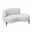 Ver imagem 4 de Sofá Curvo Billini 2 Lugares 180cm Braço Dir. Pés Preto Bouclé Cinza - Sallar Home