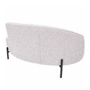 Ver imagem 2 de Sofá Curvo Billini 2 Lugares 180cm Braço Dir. Pés Preto Bouclé Cinza - Sallar Home