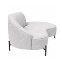 Ver imagem 3 de Sofá Curvo Billini 2 Lugares 180cm Braço Dir. Pés Preto Bouclé Cinza - Sallar Home