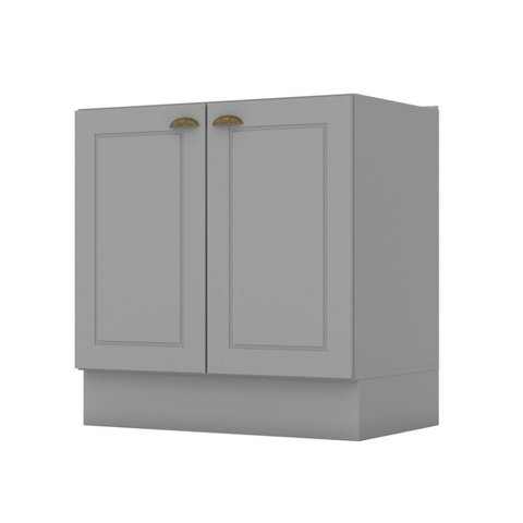 Balcão 80 cm Americana 2 Portas Cinza Henn