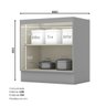 Balcão 80 cm Americana 2 Portas Cinza Henn - 3