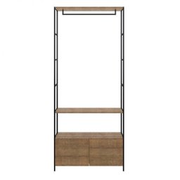 Guarda-Roupa Closet Industrial 1 Módulo 2 Gavetas - 4