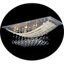 Ver imagem 1 de Luminaria de Cristal Moderno Retangular para Mesa de Jantar:bivolt