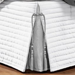 Saia para Cama Box Dual King Matelassê Costurado Branco - 2