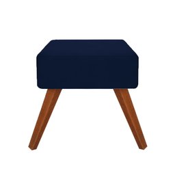 Puff Banqueta Quadrado Livia Suede Azul Marinho - Majú Decor - 2