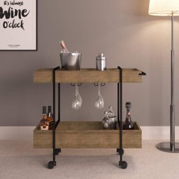 Carrinho Bar Industrial Steel Quadra  - 1