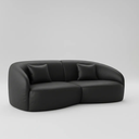 Ver imagem 1 de Sofá Sala Nuvem 190 Cm Conforto Premium Decorativo Orgânico:courino Sintético Preto