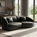 Ver imagem 4 de Sofá Sala Nuvem 190 Cm Conforto Premium Decorativo Orgânico:courino Sintético Preto
