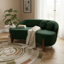 Ver imagem 1 de Namoradeira Sofá Feijão Moscou 150cm Orgânica Suede Verde