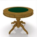 Ver mais imagens de Mesa de Jogos Carteado 4 Lugares Bellagio com Gavetas e Tampo Reversível Base Estrela com Tecido Mel