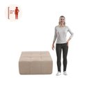 Ver imagem 4 de Puff para Apoio de Pés Modular 86cm Kappesberg Boucle Capuccino