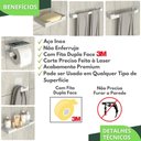 Ver imagem 4 de Kit Acessórios Para Banheiro Com Adesivo 7 Peças Branco ELG