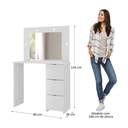 Ver imagem 2 de Penteadeira com Espelho Iluminação 3 Gavetas Los Angeles