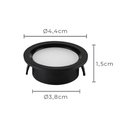 Ver imagem 4 de Kit 2 Spots de Embutir para Móvel Nordecor Alua Redondo Led 2w Bivolt Preto 4000k Luz Neutra 6576