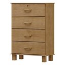 Ver imagem 5 de Cômoda para Quarto Closet 4 Gavetas Madeira Maciça Selena F06 Freijó - Lyam Decor