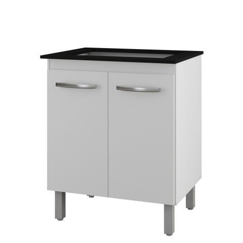 Balcão Cooktop Jade 5 Bocas e 2 Portas Branco - Moblis