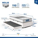 Ver imagem 4 de Cama Box Baú com Colchão de Molas Ensacadas Double Face Essence Probel + Auxiliar Solteiro 88cm