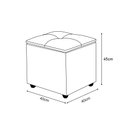 Ver imagem 4 de Puff Baú Decorativo Cristal 40x40 Estofado em Veludo Bege