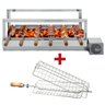 Churrasqueira Giratória Artinox Grill The Grill, 6 Espetos com Cabo de Madeira, 1 Motor Bivolt do - 1