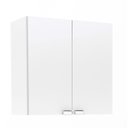 Ver imagem 1 de Armario Aereo Organizador Nicho Cozinha 2 Portas com Puxador Carol - Branco