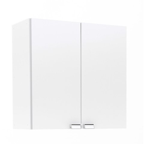 Armario Aereo Organizador Nicho Cozinha 2 Portas com Puxador Carol - Branco