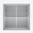 Ver imagem 3 de Armario Aereo Organizador Nicho Cozinha 2 Portas com Puxador Carol - Branco