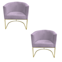 Ver imagem 1 de Kit 02 Poltronas Paola Sued Rosa Bebê - D'Classe Decor