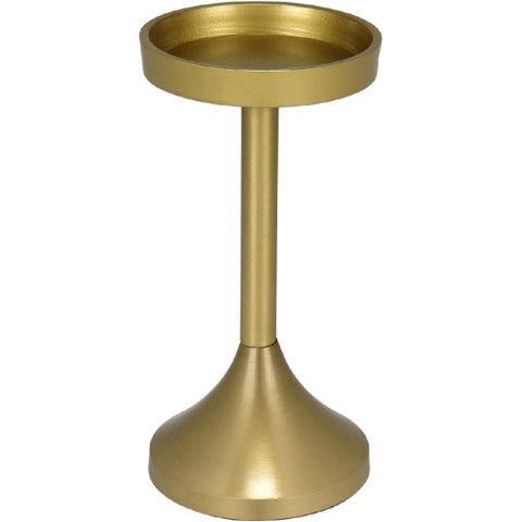 Castiçal Porta Vela Decorativo Home&co Metal 18x9x9cm Dourado