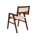 Ver imagem 2 de Cadeira Liz Totalmente Estofada em Madeira para Sala de Jantar Conforto Luxo Design Moderno - Imbuia