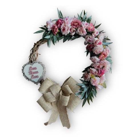 Enfeite de Porta de Entrada Guirlanda de Flores - 50cm