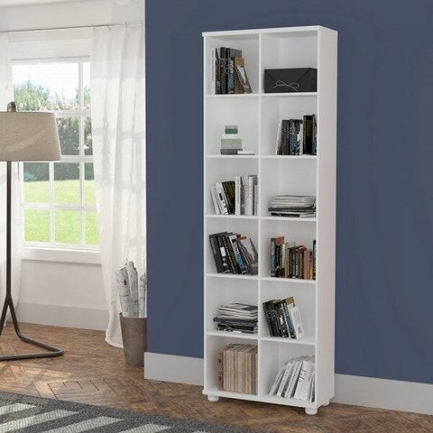 Estante para Livros com 12 Nichos 225cmx74cm