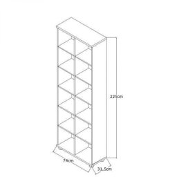 Estante para Livros com 12 Nichos 225cmx74cm - 3