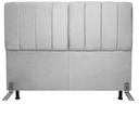 Ver imagem 1 de Cabeceira Estofada Queen 160cm C/ Frame Suede Cinza - Lahome Decor