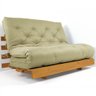 Sofá Cama Casal Futon Tokio Bege Madeira Maciça Cor Mel - 6