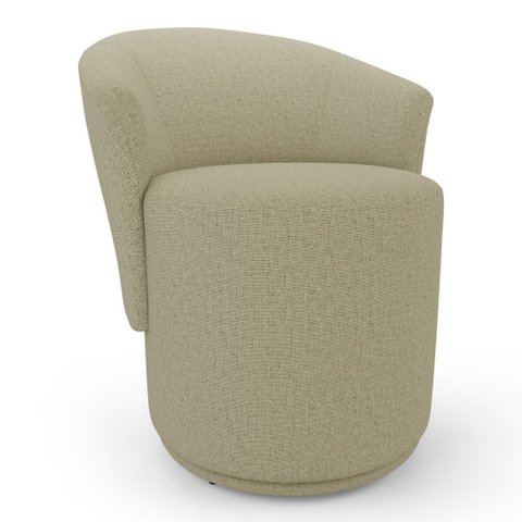 Poltrona Orgânica Living Mavi Fixa Linho Bege - Desk Design